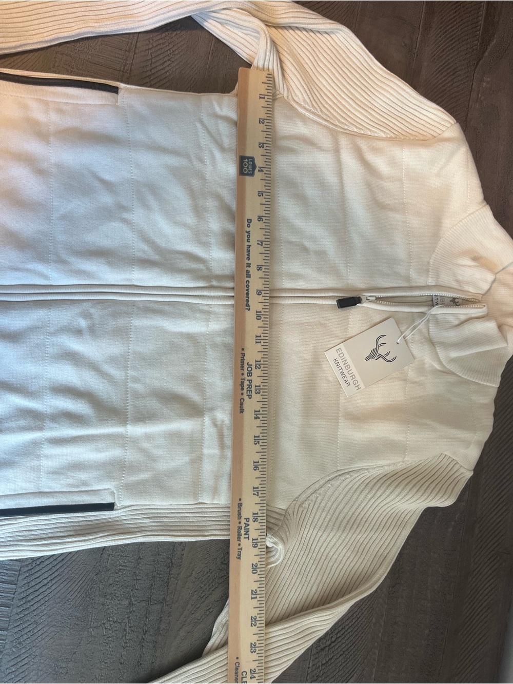 Edinburgh Knitwear Women's Cream Zip-Up Quilted Puffer Jacket Size Large NWT - Picture 5 of 8
